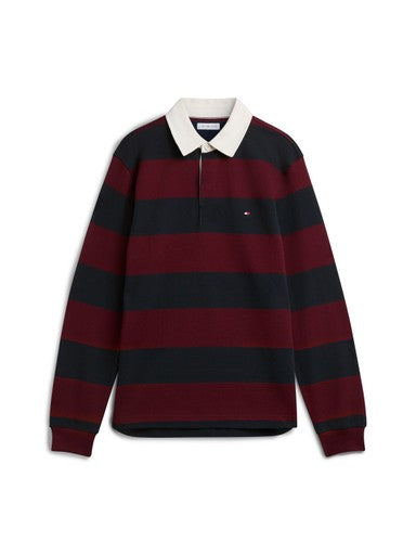 Polo's lange mouw rood Tommy Hilfiger