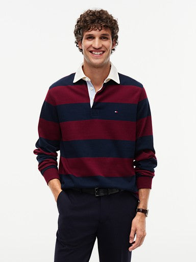 Polo's lange mouw rood Tommy Hilfiger