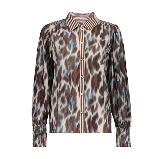 Blouses lange mouw navy Geisha