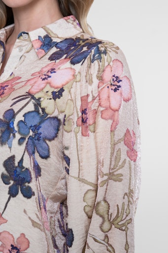 Blouses lange mouw bruin Geisha