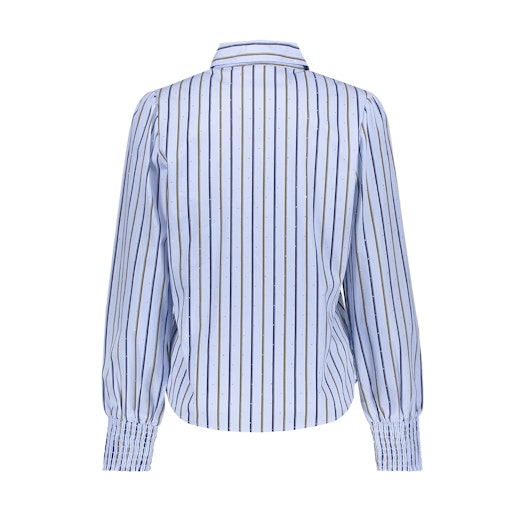 Blouses lange mouw blauw Geisha