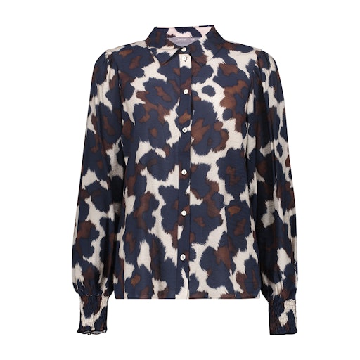 Blouses lange mouw bruin Geisha