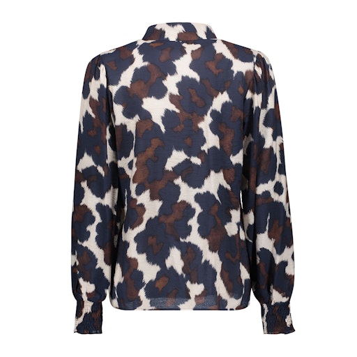 Blouses lange mouw bruin Geisha