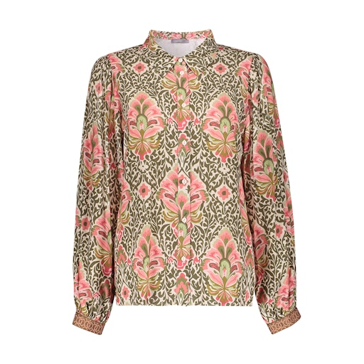 Blouses lange mouw groen Geisha