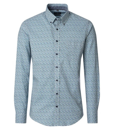 Hemden lange mouw blauw Casa Moda