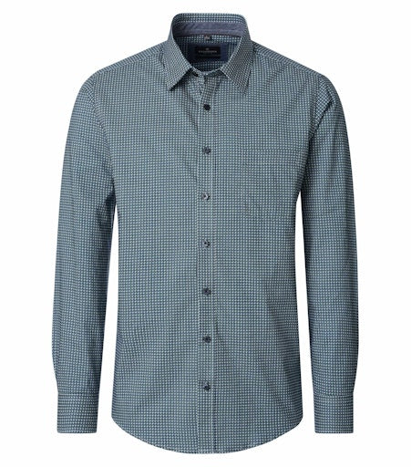 Hemden lange mouw blauw Casa Moda