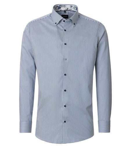 Hemden lange mouw blauw VENTI