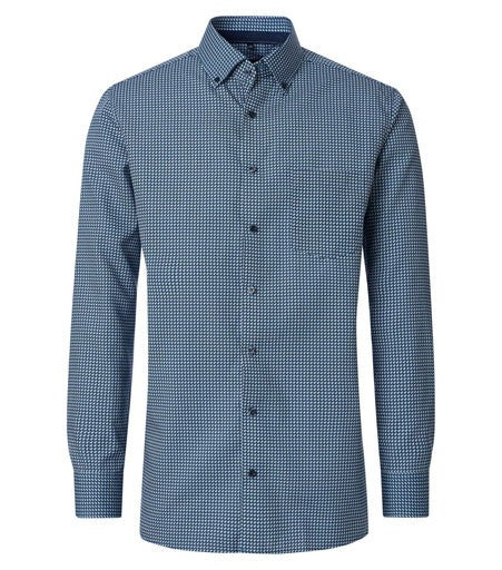 Hemden lange mouw blauw VENTI