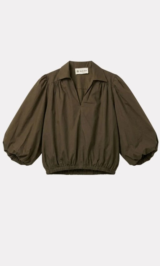 Blouses lange mouw bruin BLACK ROSE