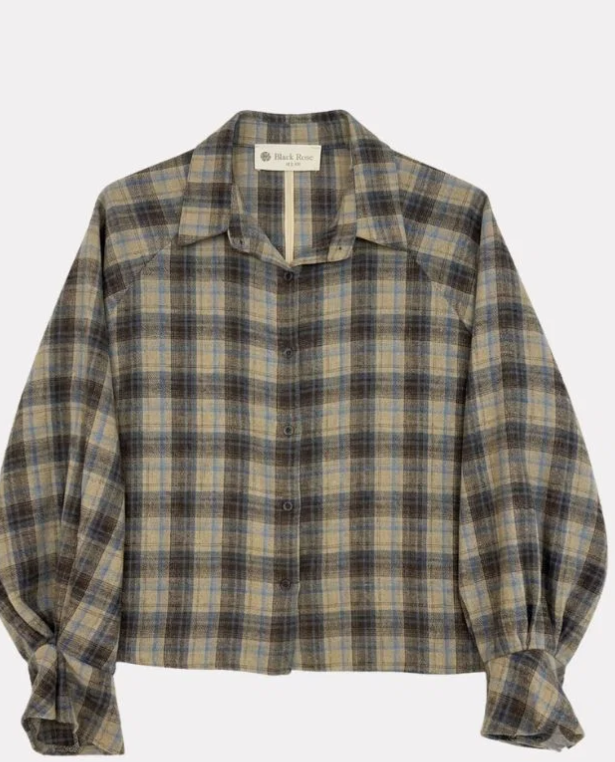 Blouses lange mouw blauw BLACK ROSE