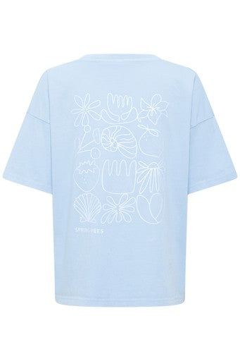 T-shirts korte mouw blauw ICHI