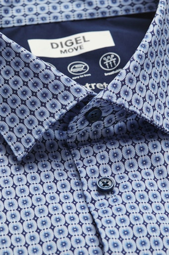 Hemden lange mouw blauw DIGEL MOVE