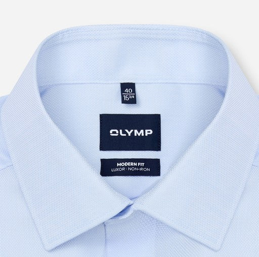 Hemden extra lange mouw blauw OLYMP