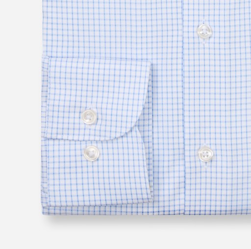 Hemden extra lange mouw blauw OLYMP