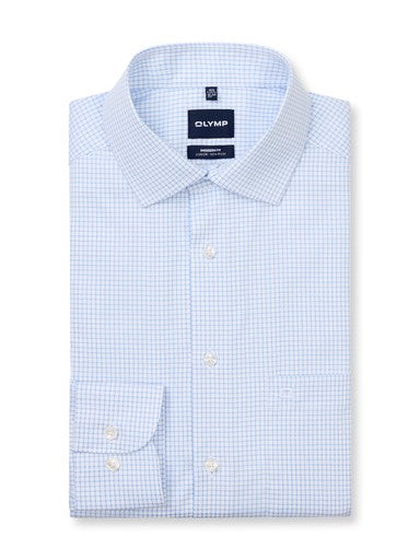 Hemden extra lange mouw blauw OLYMP