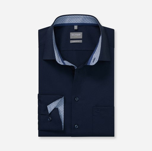 Hemden extra lange mouw blauw OLYMP