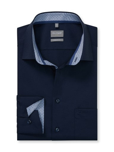 Hemden extra lange mouw blauw OLYMP