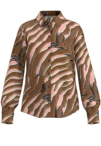 Blouses korte mouw bruin Bianca