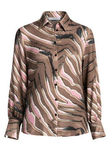 Blouses korte mouw bruin Bianca