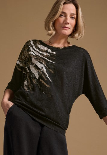 T-shirts korte mouw zwart Bianca