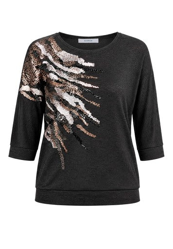 T-shirts korte mouw zwart Bianca