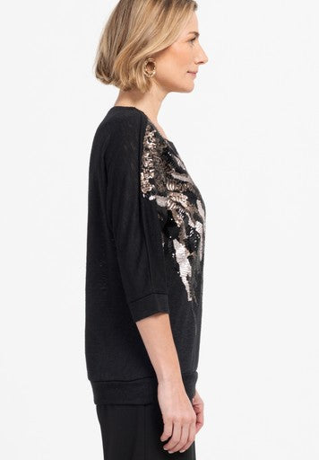 T-shirts korte mouw zwart Bianca
