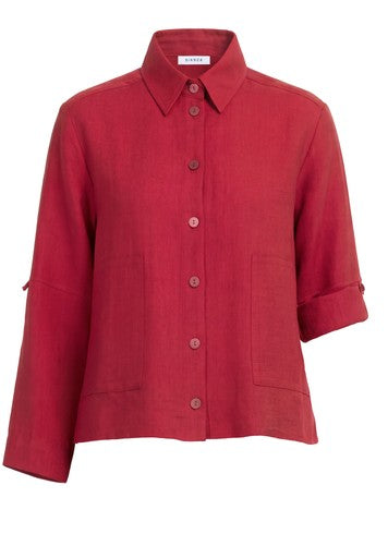 Blouses korte mouw rood Bianca