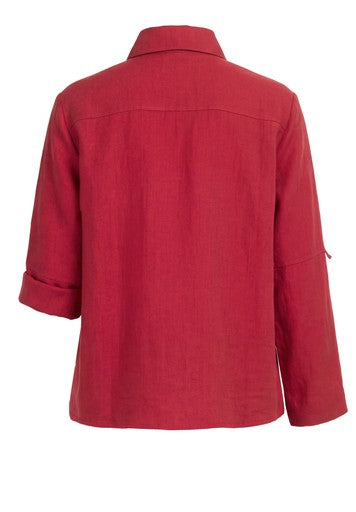 Blouses korte mouw rood Bianca