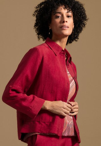 Blouses korte mouw rood Bianca