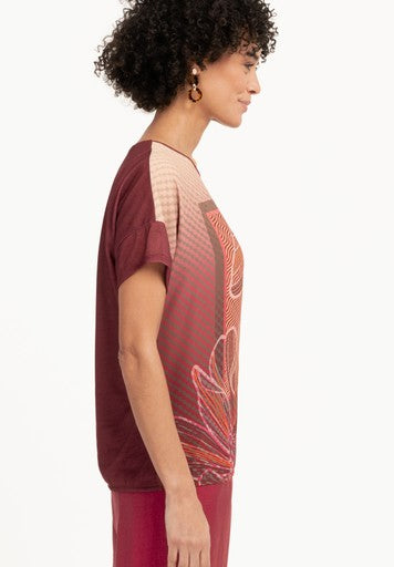 T-shirts korte mouw rood Bianca