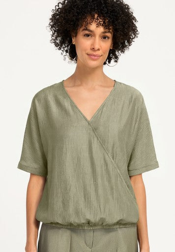 Blouses korte mouw groen Bianca