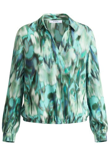 Blouses korte mouw blauw Bianca