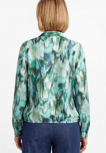 Blouses korte mouw blauw Bianca