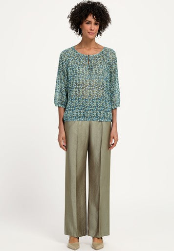 Blouses korte mouw blauw Bianca