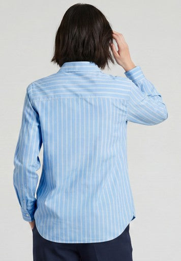 Blouses lange mouw blauw Bianca