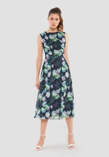 Jurken zonder mouw navy SWING