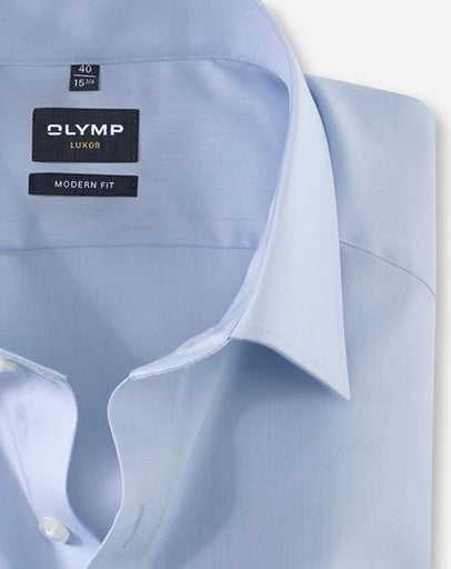 Hemden korte mouw blauw OLYMP