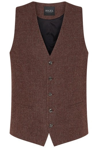 Kostuumgilets bruin DIGEL
