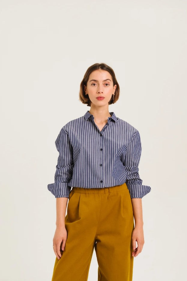 Blouses lange mouw blauw Sacrécoeur
