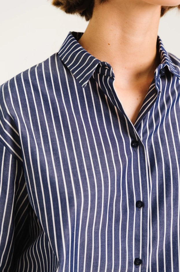 Blouses lange mouw blauw Sacrécoeur