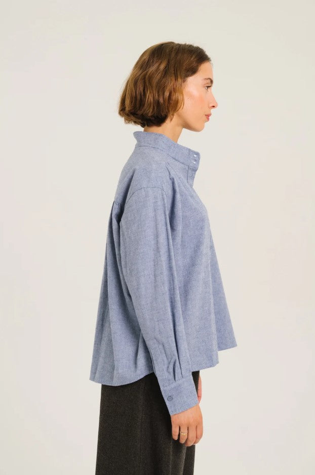 Blouses lange mouw blauw Sacrécoeur