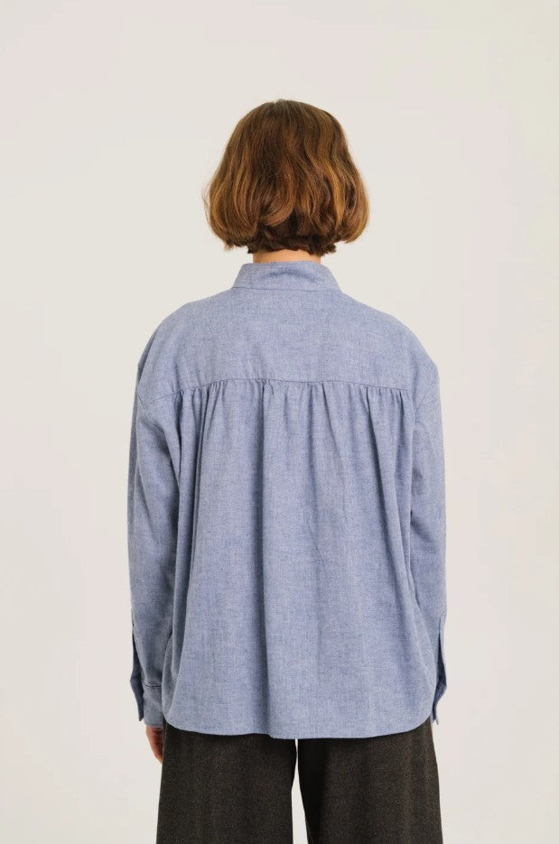 Blouses lange mouw blauw Sacrécoeur
