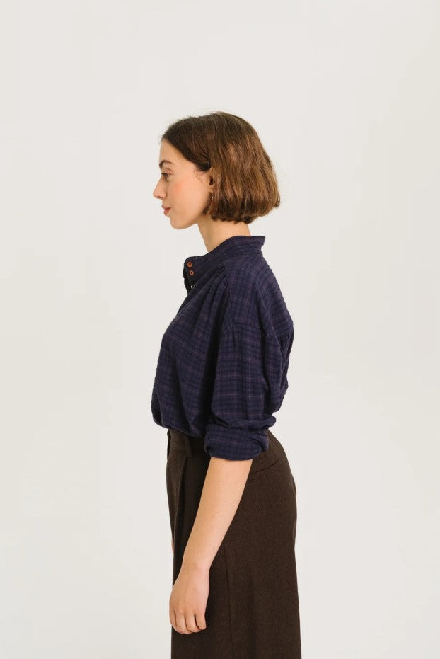Blouses lange mouw blauw Sacrécoeur
