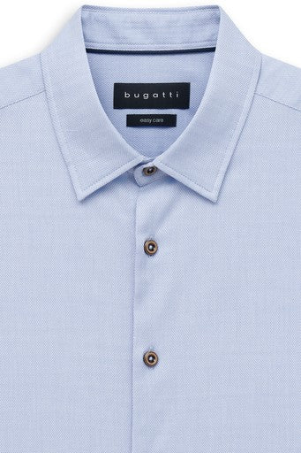 Hemden lange mouw blauw Bugatti