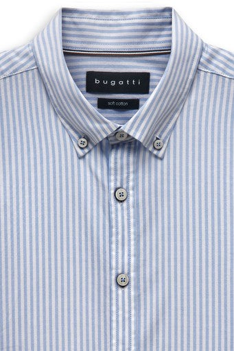 Hemden lange mouw navy Bugatti