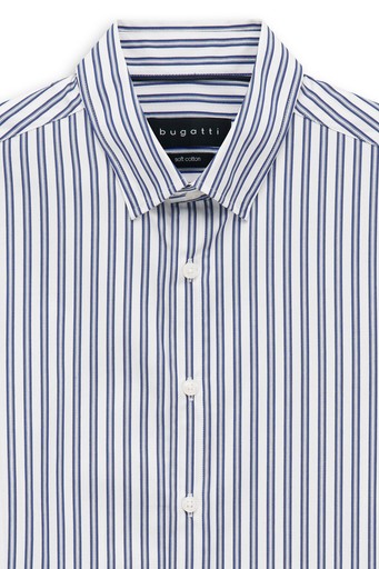Hemden lange mouw navy Bugatti