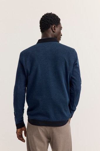 Polo's lange mouw navy Bugatti