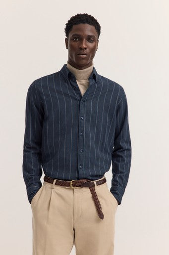 Hemden lange mouw navy Bugatti