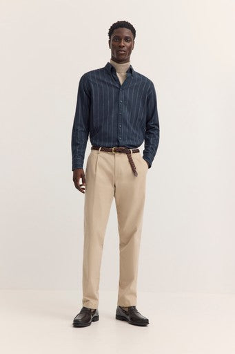 Hemden lange mouw navy Bugatti