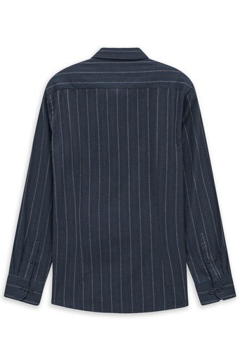 Hemden lange mouw navy Bugatti